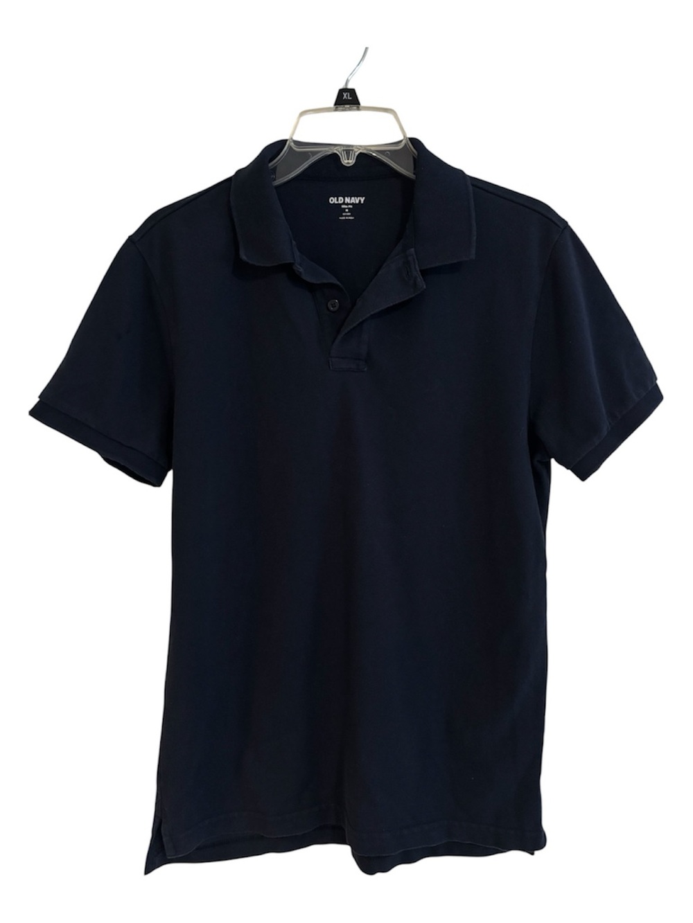 Old Navy Medium Men's Dark Navy Polo Slim Fit Knit Shirt